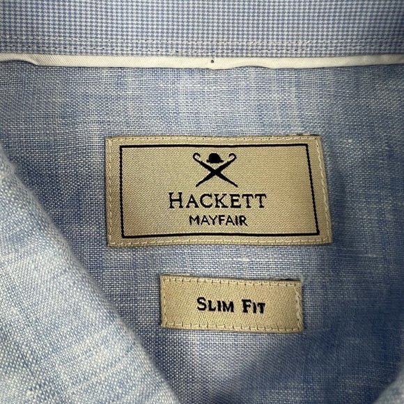 Hackett Light Blue Casual Button Down Shirt - Picture 3 of 7